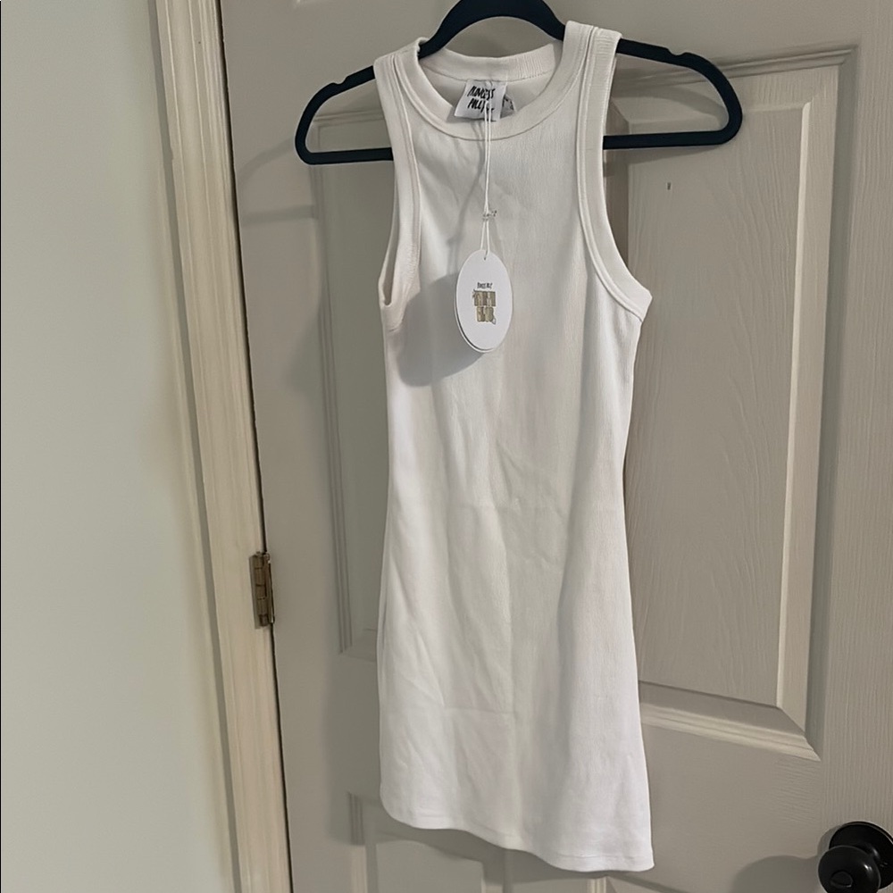 Princess Polly White Halter Sheath Mini Dress